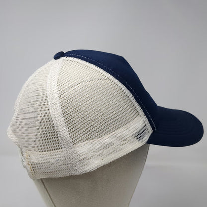 Blue One Size Trucker Hat Montreal Canada Maple Leaf Mesh Back Snapback Logo