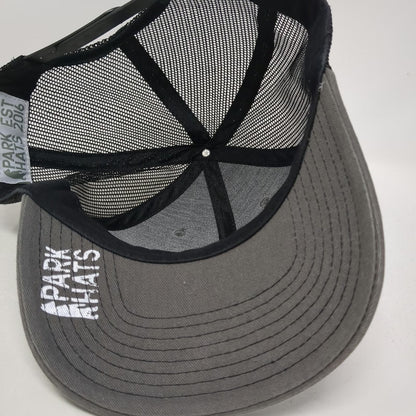 PARK HATS Joshua Tree Trucker Hat Gray One Size Snapback Mesh California Desert