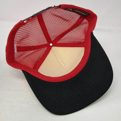 Richardson Trucker Hat White Red Black One Size Swing Juice Golf Mesh Back