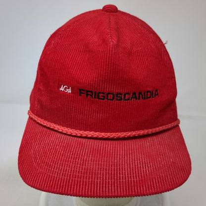 AmaPro 5 Panel Red Hat One Size Corduroy Rope Brim AGA Frigoscandia Strapback