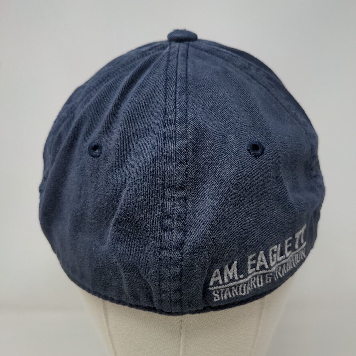 American Eagle Outfitters Fitted Hat Blue S/M Embroidered Distressed 6 Panel