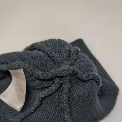 Champion Beanie Hat Black OSFA Stretch Knitted Embroidered Logo Cuffed