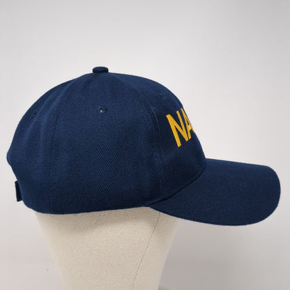Navy Dad Strapback Hat Blue One Size Adjustable Embroidered Top Pro