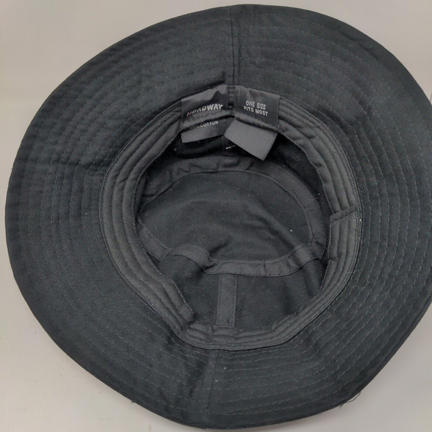 Headway Bucket Hat Black OSFM Solid Blank Outdoor Cotton