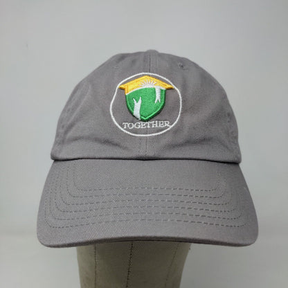 Unbranded Men's Slideback Hat Gray Adjustable Embroidered Together Logo Cotton