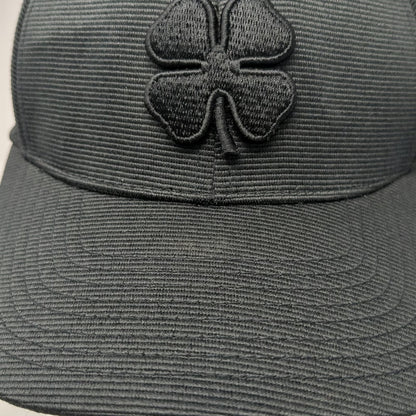 Black Clover Baseball Cap Black XL Fitted Flexfit Rawlings Patch Live Lucky Hat