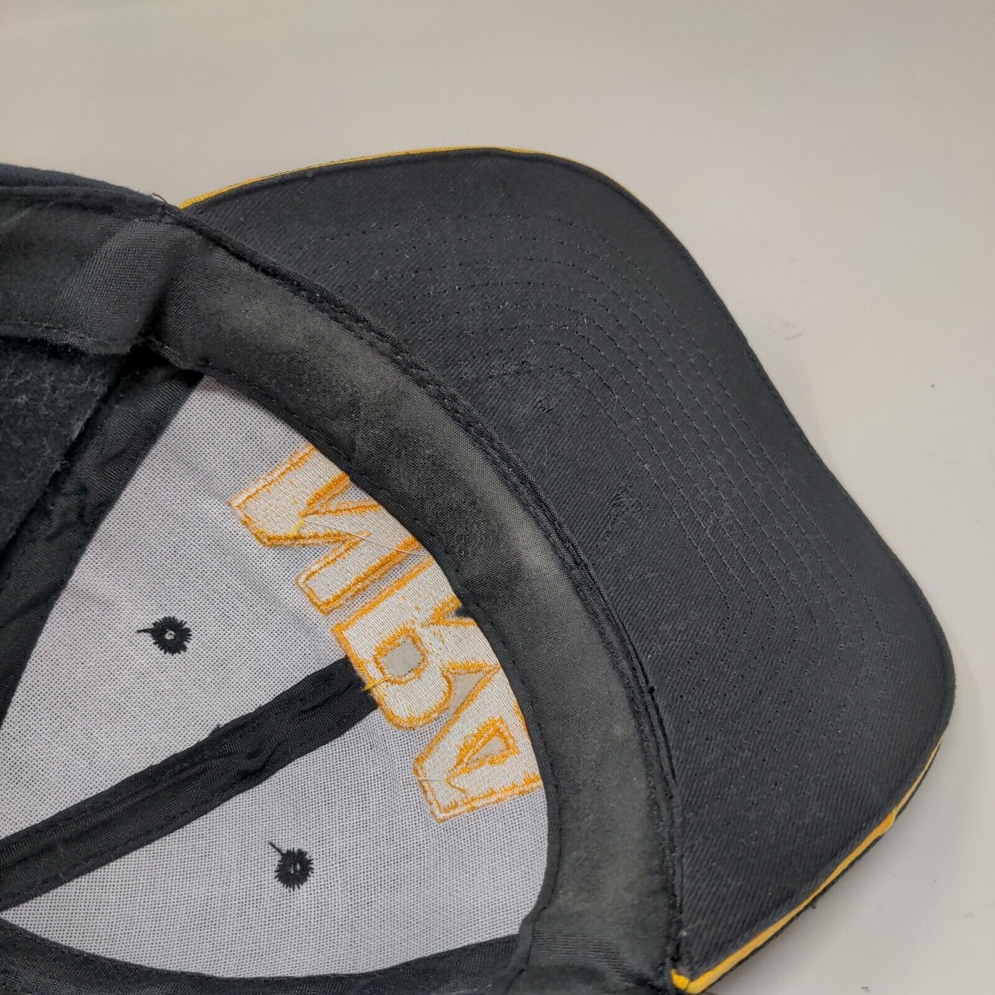 NRA Strapback Hat Black One Size Embroidered American Flag 6 Panel