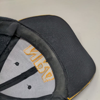 NRA Strapback Hat Black One Size Embroidered American Flag 6 Panel