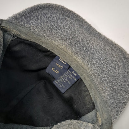 GAP 5 Panel Gray OS Hat Ear Flaps Thinsulate Fleece Winter Strapback Vintage
