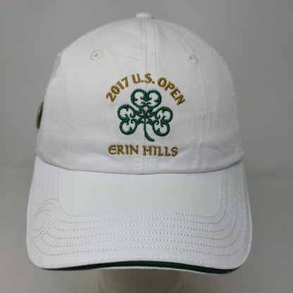 USGA Men's Slideback Hat White Adjustable 2017 US Open Erin Hills Logo Cotton