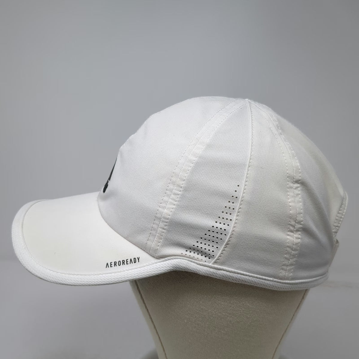Adidas Baseball Cap White One Size AEROREADY Slideback Performance Logo Hat