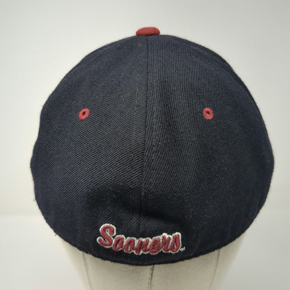 Oklahoma Sooners NCAA Zephyr Cap Black Red White 7 3/8 Fitted Embroidered Hat
