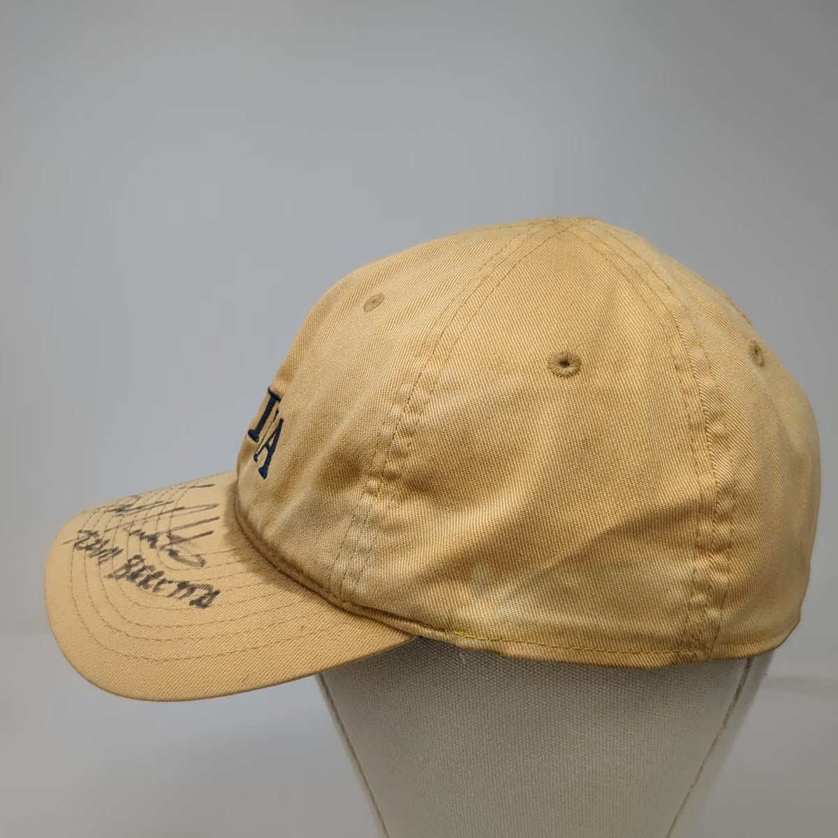 Beretta Baseball Cap Yellow One Size Autographed Logo Flexfit Stretch Hat
