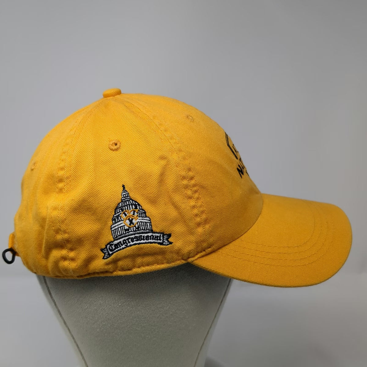 Ahead AT&T National Tiger Woods Baseball Cap Yellow OSFM Golf Hat Shield Logo