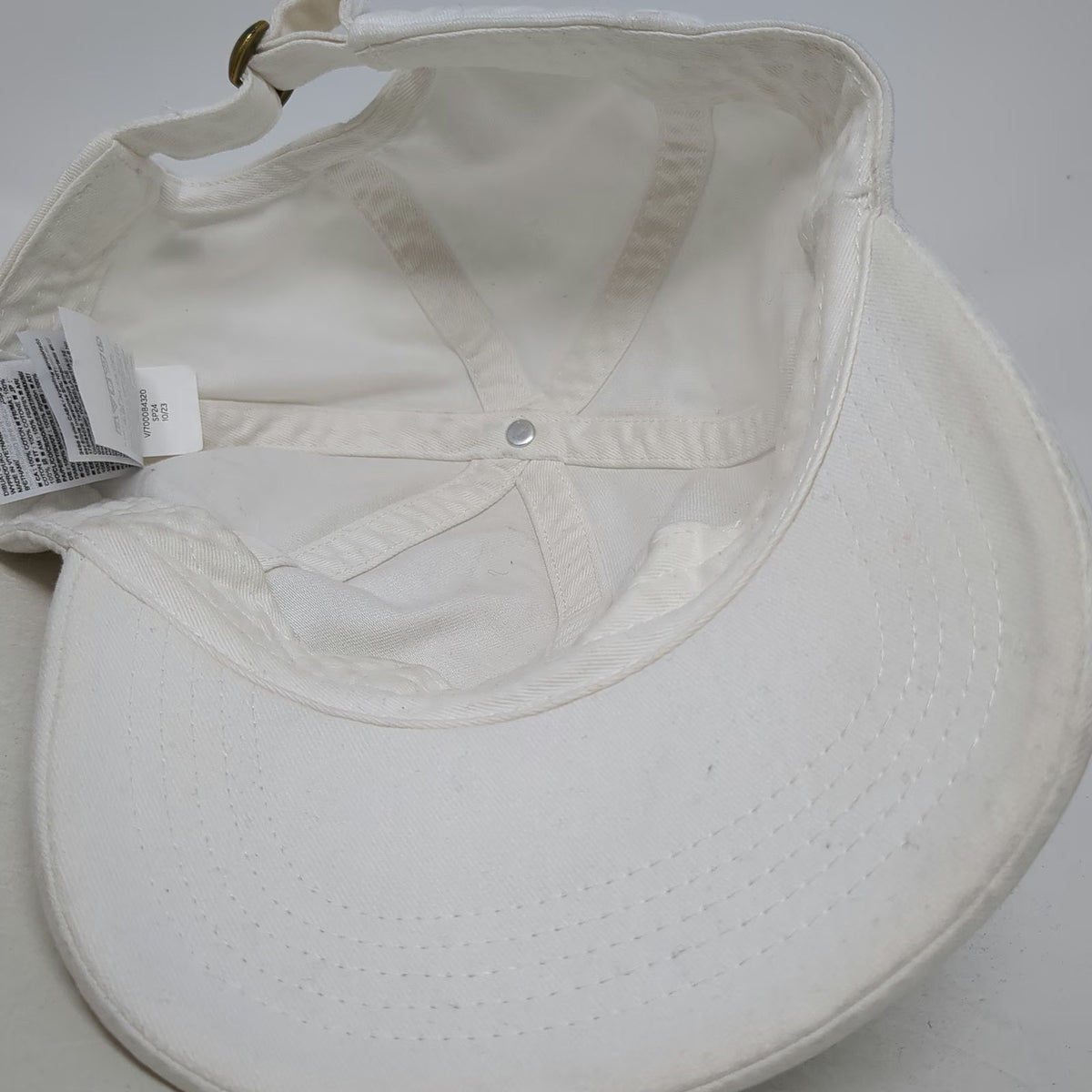 GAP White One Size Baseball Cap Slideback Hat Unstructured Cotton Plain
