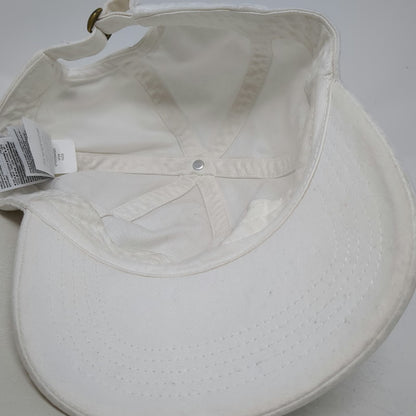 GAP White One Size Baseball Cap Slideback Hat Unstructured Cotton Plain