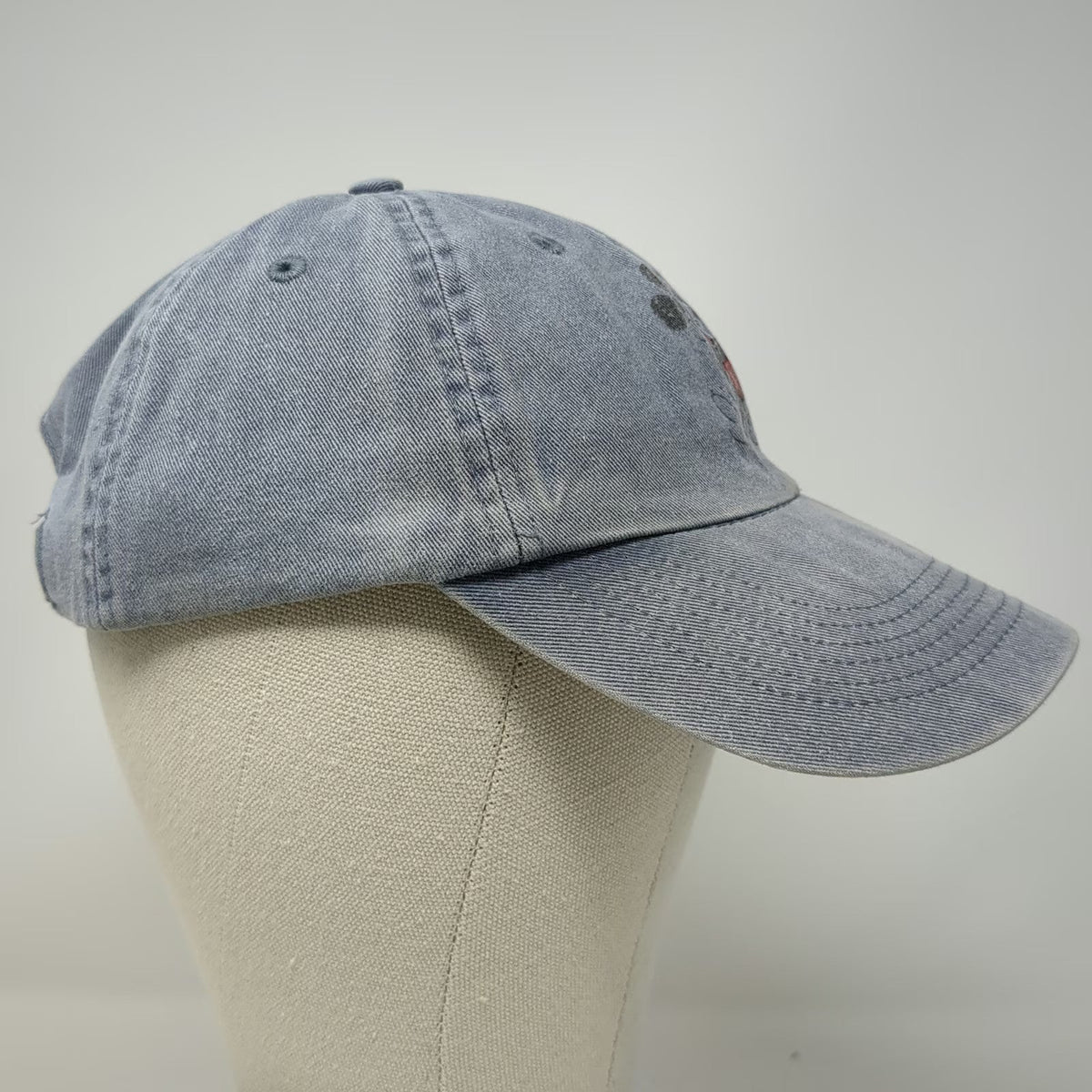 Disney Mickey Mouse Blue Baseball Cap One Size Embroidered Cotton Slideback Hat