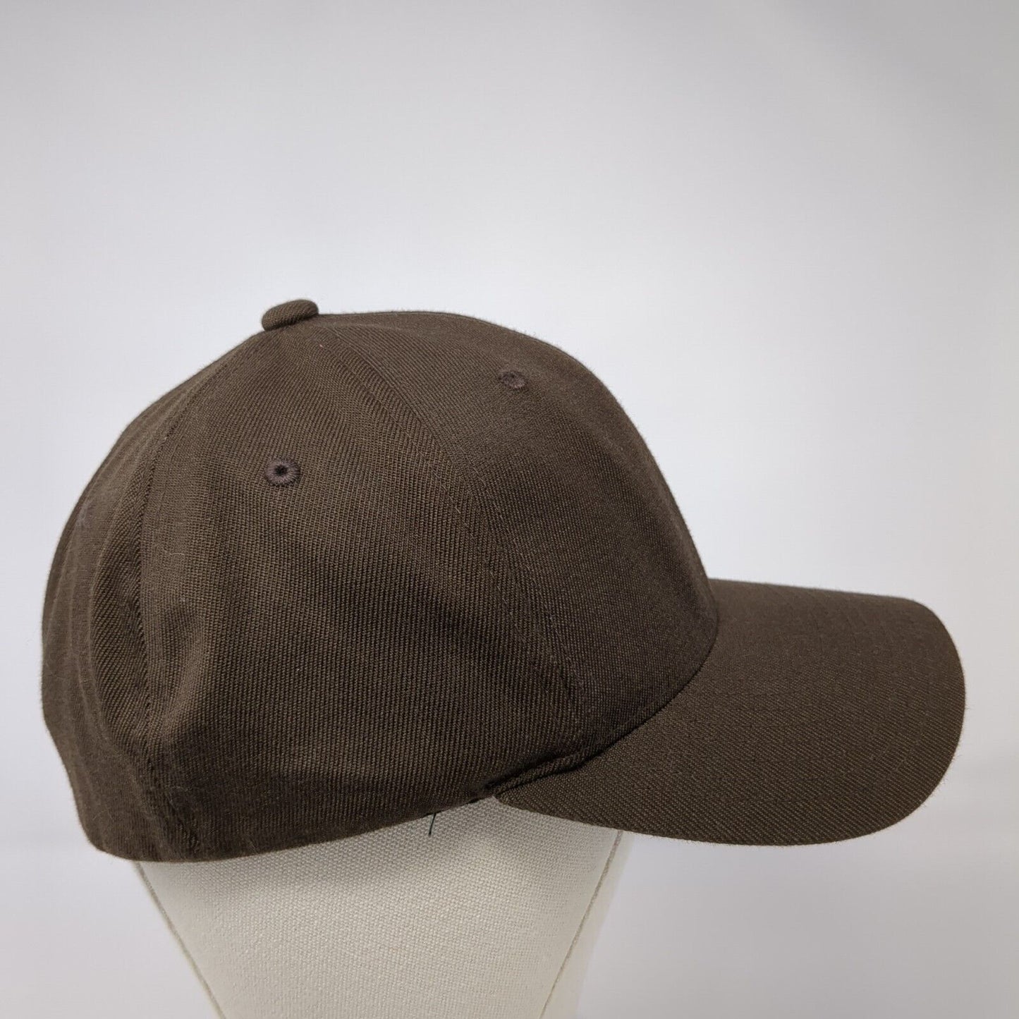 Yupoong Fitted Hat Brown Large-XL Flexfit Solid Blank 6 Panel Outdoor
