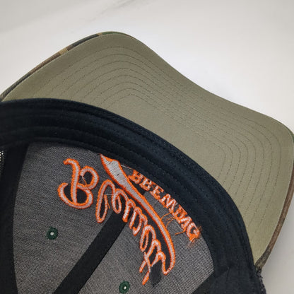 Richardson Trucker Hat Green OSFM Woodland Camo Orange Blewett Brewing Snapback