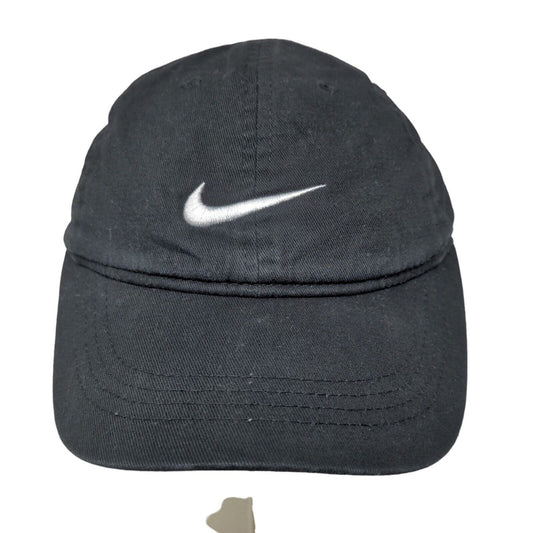 Nike Boy's Strapback Hat Black Adjustable Embroidered Logo 100% Cotton