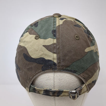912 Slideback Hat Camouflage One Size Adjustable Embroidered Distressed District