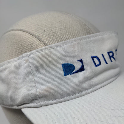DIRECTV Strapback Sun Visor Hat White OSFM Adjustable Embroidered