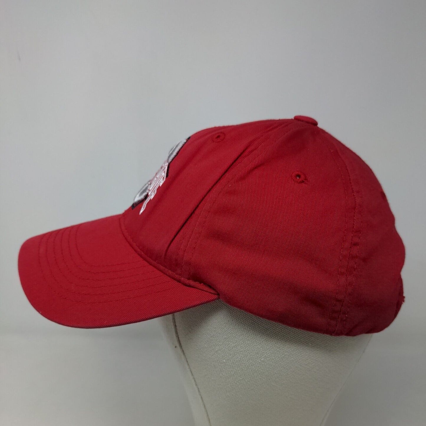Ohio State University Buckeyes Men's Strapback Hat Red Size OS Embroidered Logo