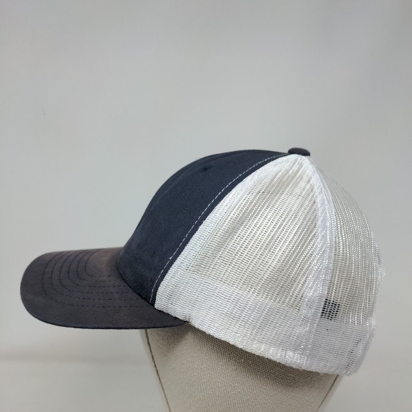 Elite Snapback Trucker Hat Blue OSFM Adjustable Embroidered Mesh Back 6 Panel