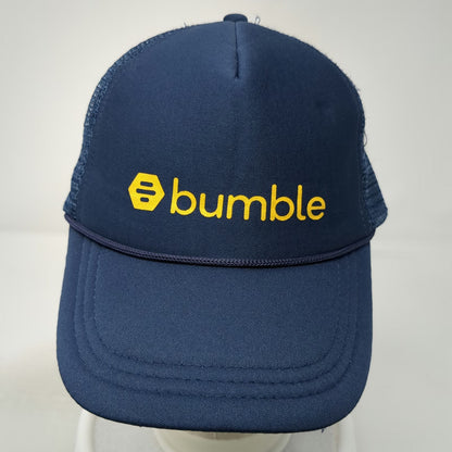Bumble Social Dating App Logo Blue Trucker Hat One Size Snapback Mesh Foam Cord