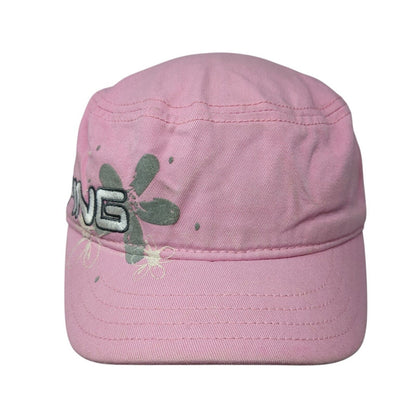 Ping Strapback Cadet Army Cap Hat Pink One Size Adjustable Embroidered