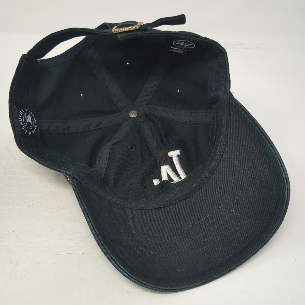 '47 Black Baseball Cap OSFM MLB Los Angeles Dodgers Logo Cotton Slideback Hat
