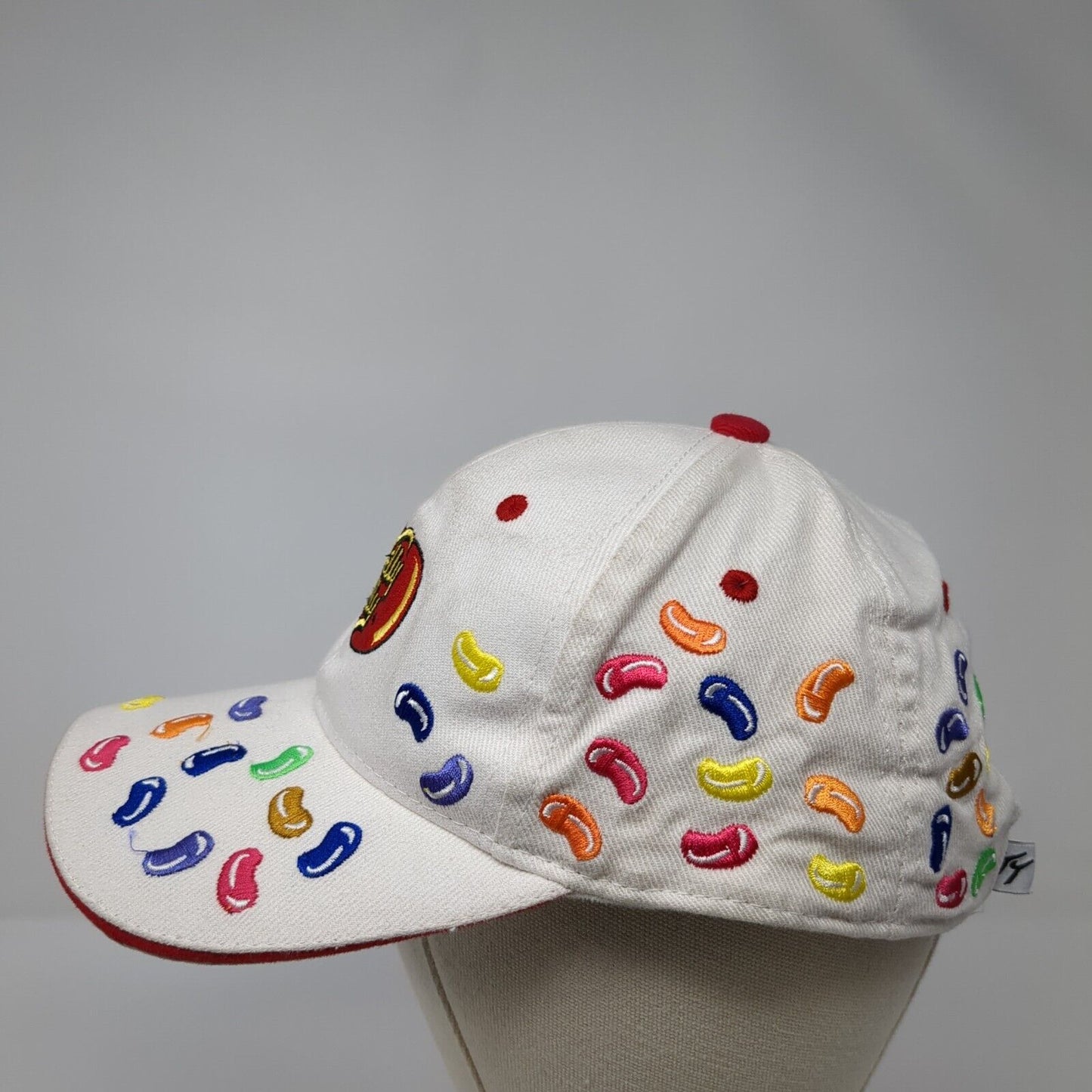 Jelly Belly Slideback Hat White One Size Adjustable 6 Panel Town Talk