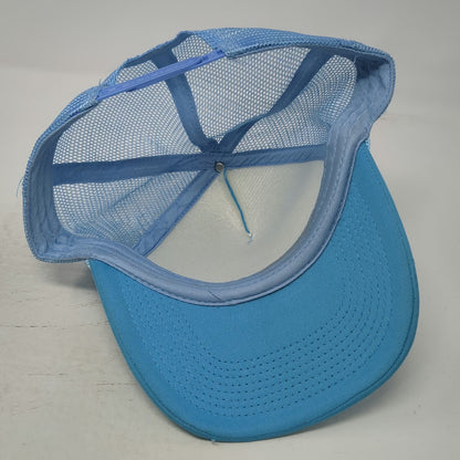 The Finnish Long Drink Trucker Hat Blue One Size Snapback Mesh Back Rope Brim