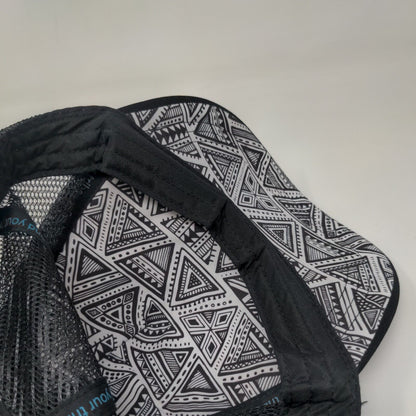 Turtle Fur Snapback Mesh Back Trucker Hat Black One Size Colorblock