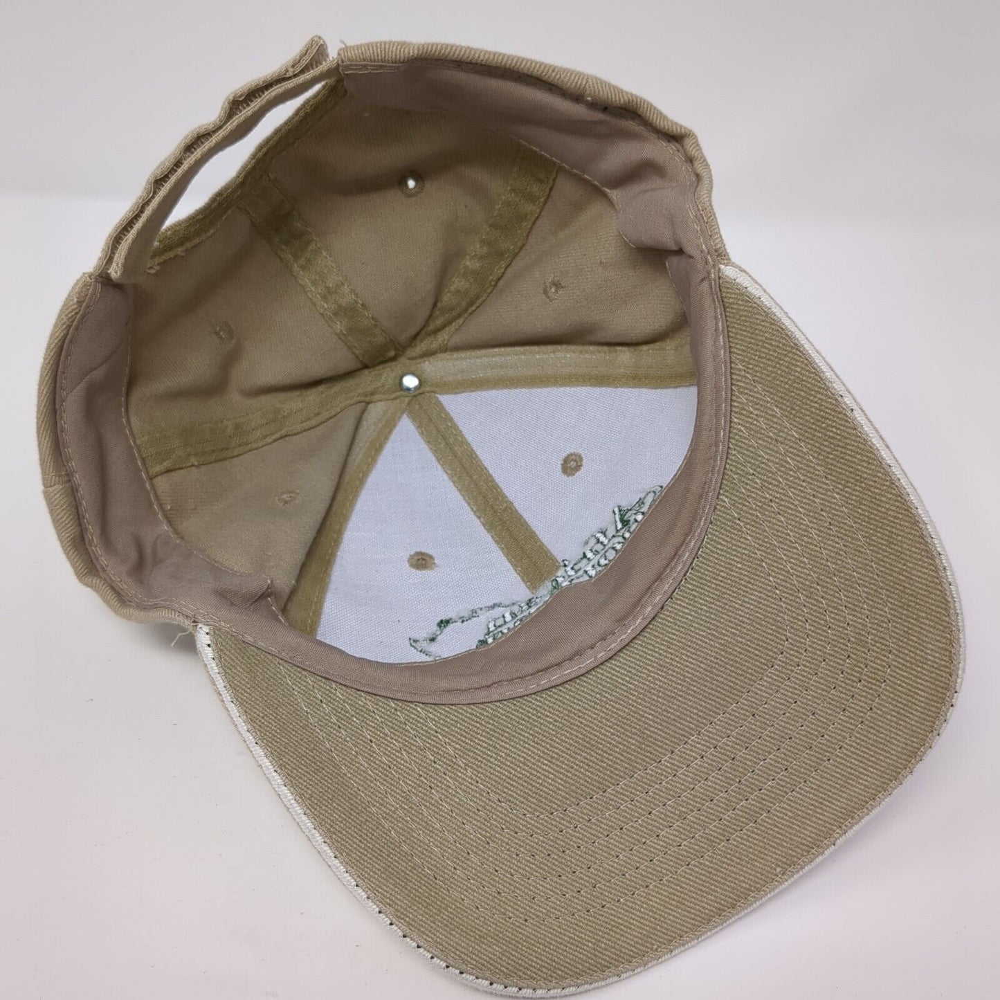 African Sporting Gazette Strapback Hat Tan One Size Adjustable Embroidered