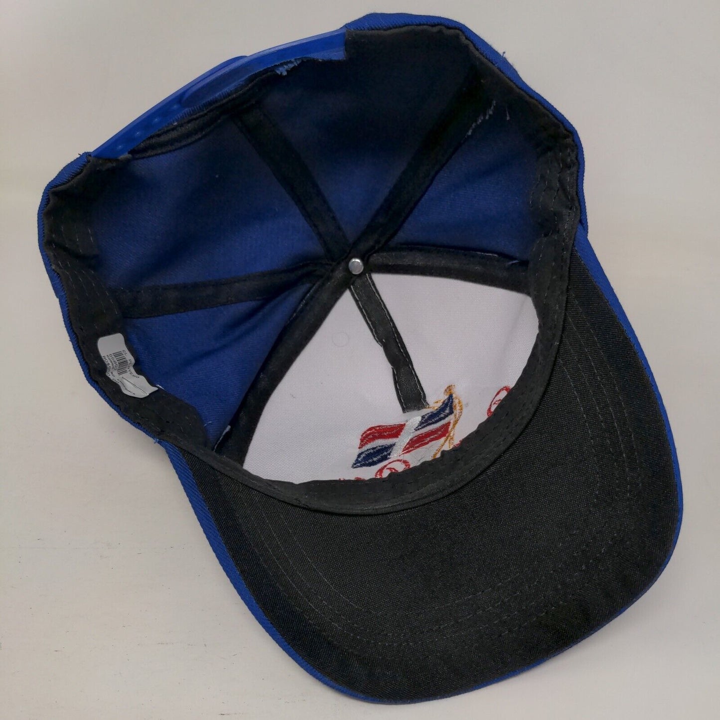Rep Dom Flag Snapback Hat Blue One Size Embroidered Colorblock