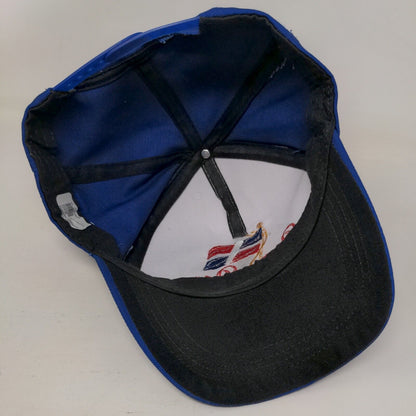Rep Dom Flag Snapback Hat Blue One Size Embroidered Colorblock