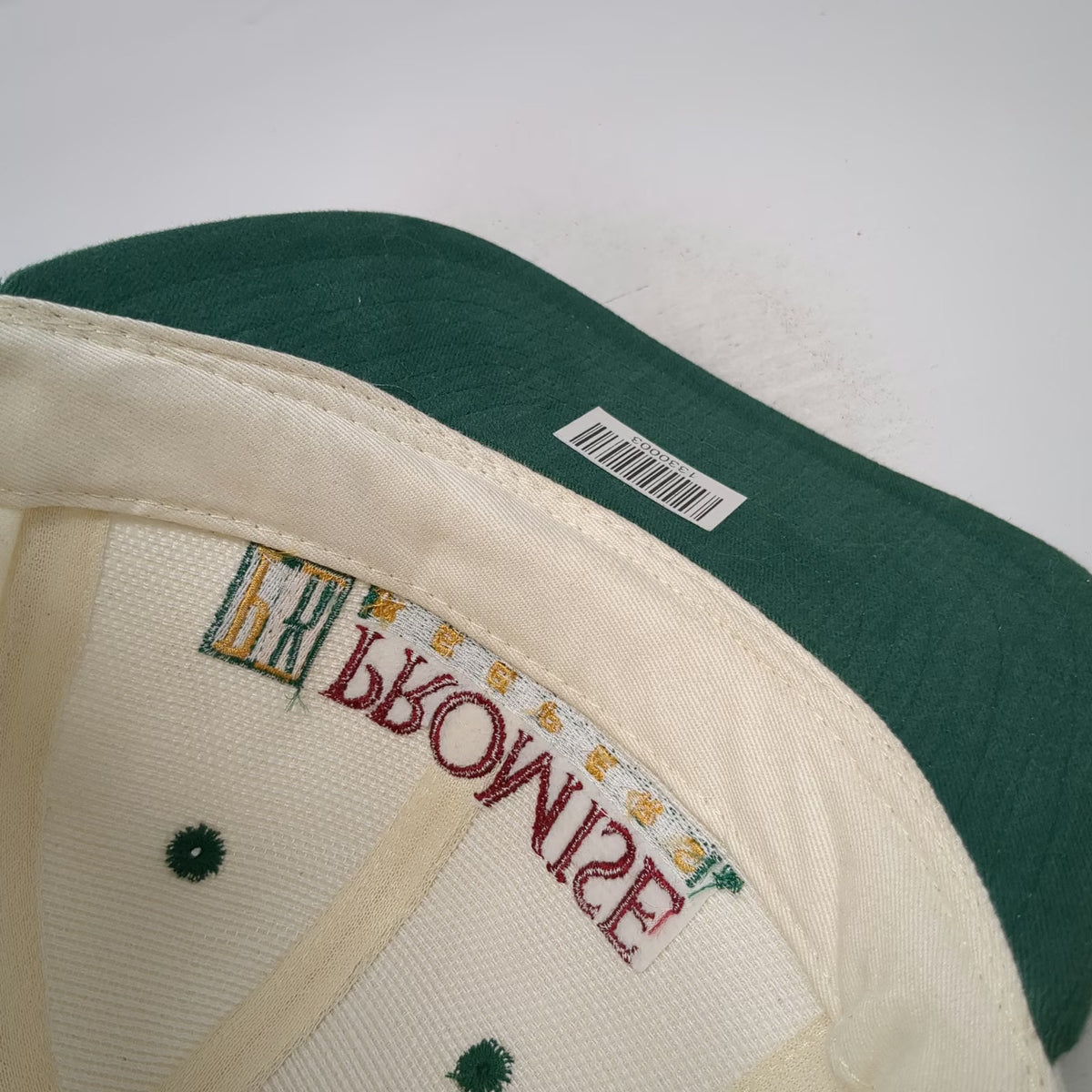 Baseball Cap White Green One Size Promise Keepers Integrity Slideback Cotton Hat
