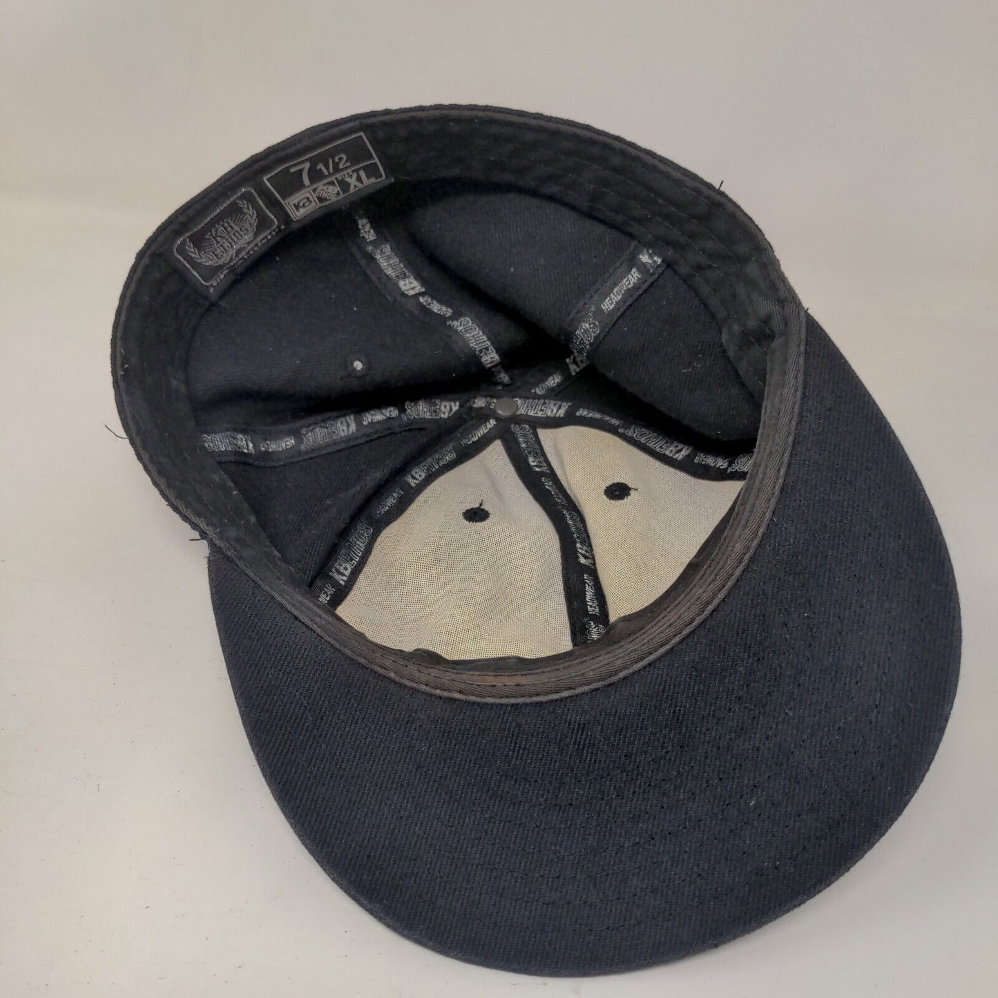 KB ETHOS Fitted Hat Blue Size 7 1/2/XL Lightweight Vented Holes 6 Panel Blank
