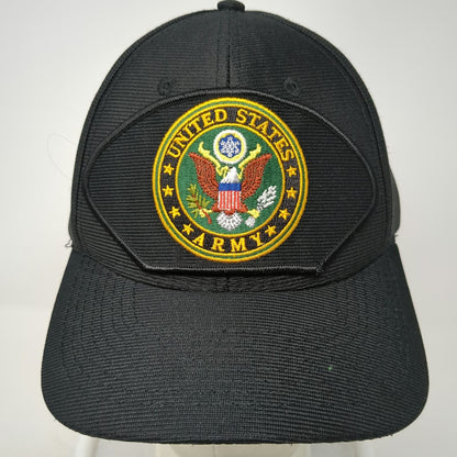 Eagle Crest Snapback Black One Size US Army Great Seal Patch Mesh Baseball Hat