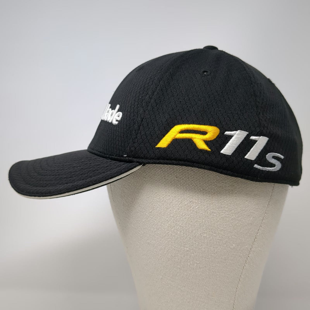 TaylorMade Adidas Baseball Cap Black M R11s Penta TP A-Flex Stretch Fit Golf Hat