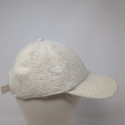 J. Crew Slideback Hat Tan One Size Adjustable Breathable Paper Straw Blank