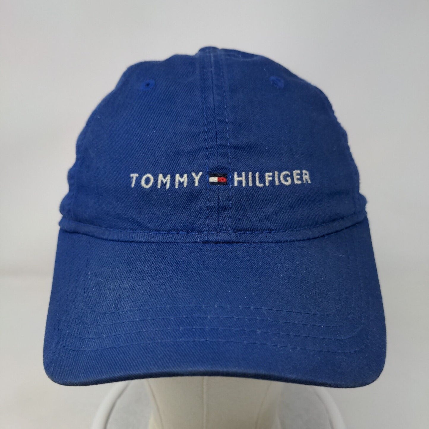 Tommy Hilfiger Slideback Hat Blue One Size Embroidered Logo 6 Panel