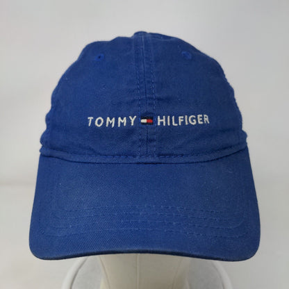 Tommy Hilfiger Slideback Hat Blue One Size Embroidered Logo 6 Panel