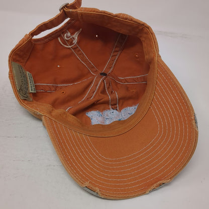 Ducks Unlimited Baseball Cap Orange One Size Slideback 1937 Duck Embroidery Hat