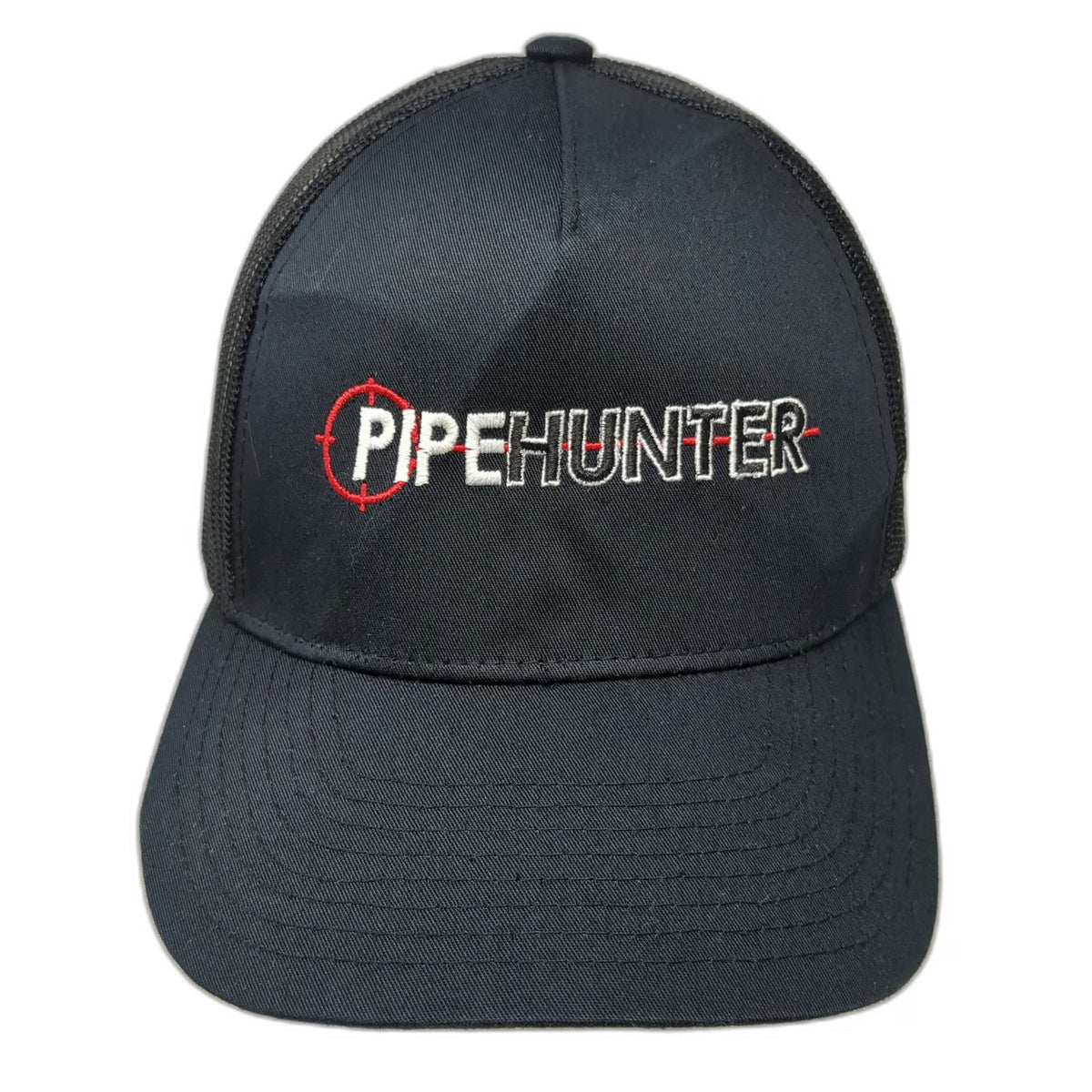 Pit Bull Pipehunter Black Trucker Hat One Size Snapback Mesh Back Embroidered