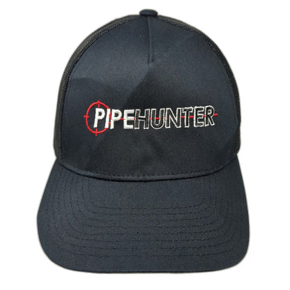 Pit Bull Pipehunter Black Trucker Hat One Size Snapback Mesh Back Embroidered