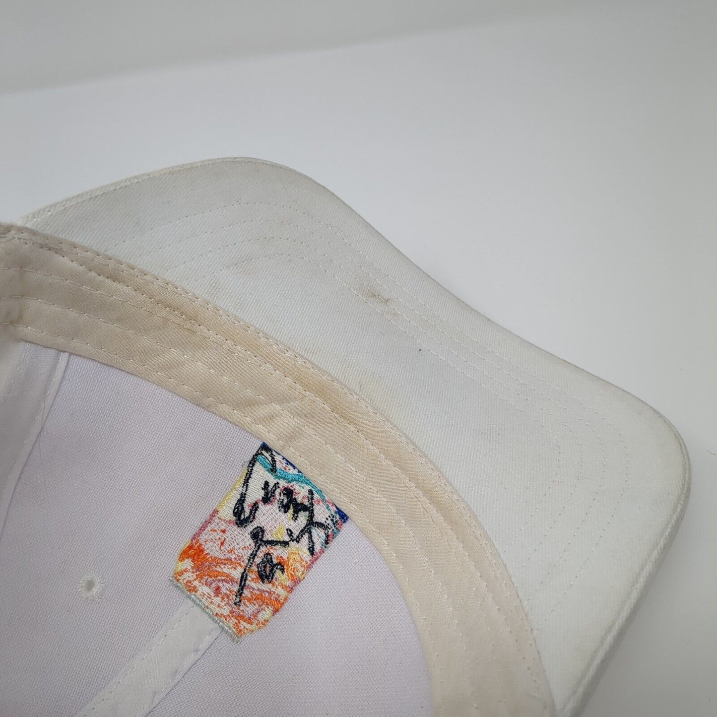 La Croix Strapback Hat White OSFA Adjustable Embroidered 6 Panel
