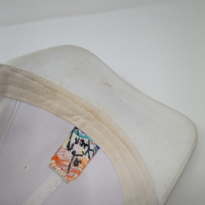 La Croix Strapback Hat White OSFA Adjustable Embroidered 6 Panel