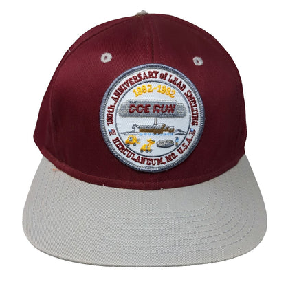 Mid-West Marketing Snapback Hat Red Gray One Size Doe Run Lead Smelting 100th